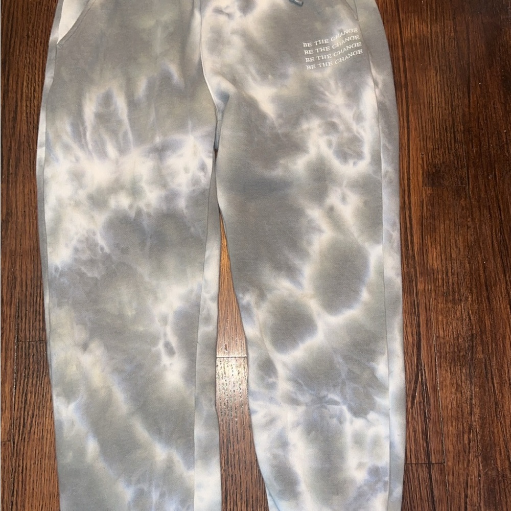 VITALITY Gray Tie-Dye Track Pants